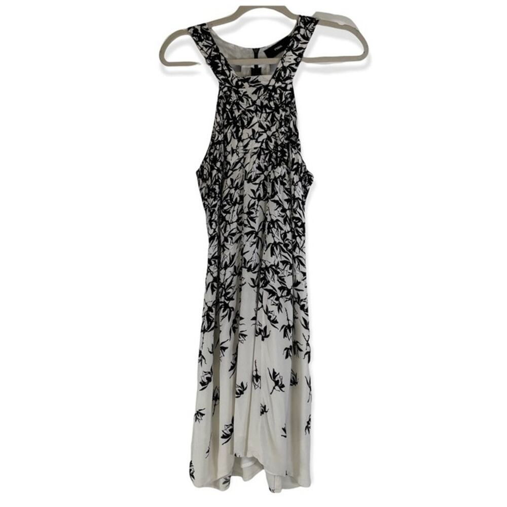 YYIGAL black and white floral halter sheath dress Women's size Large